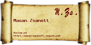 Masan Zsanett névjegykártya